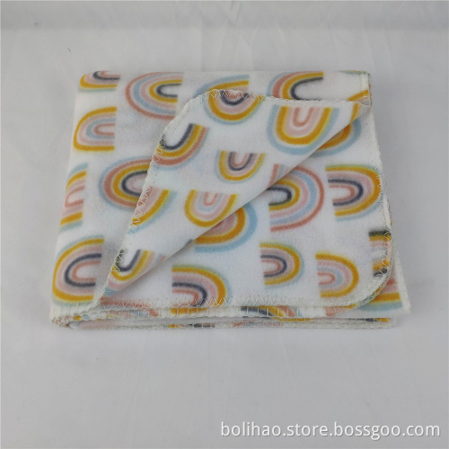 Högkvaliterad anpassad mjuk fleece kast filt baby swaddle fleece filt